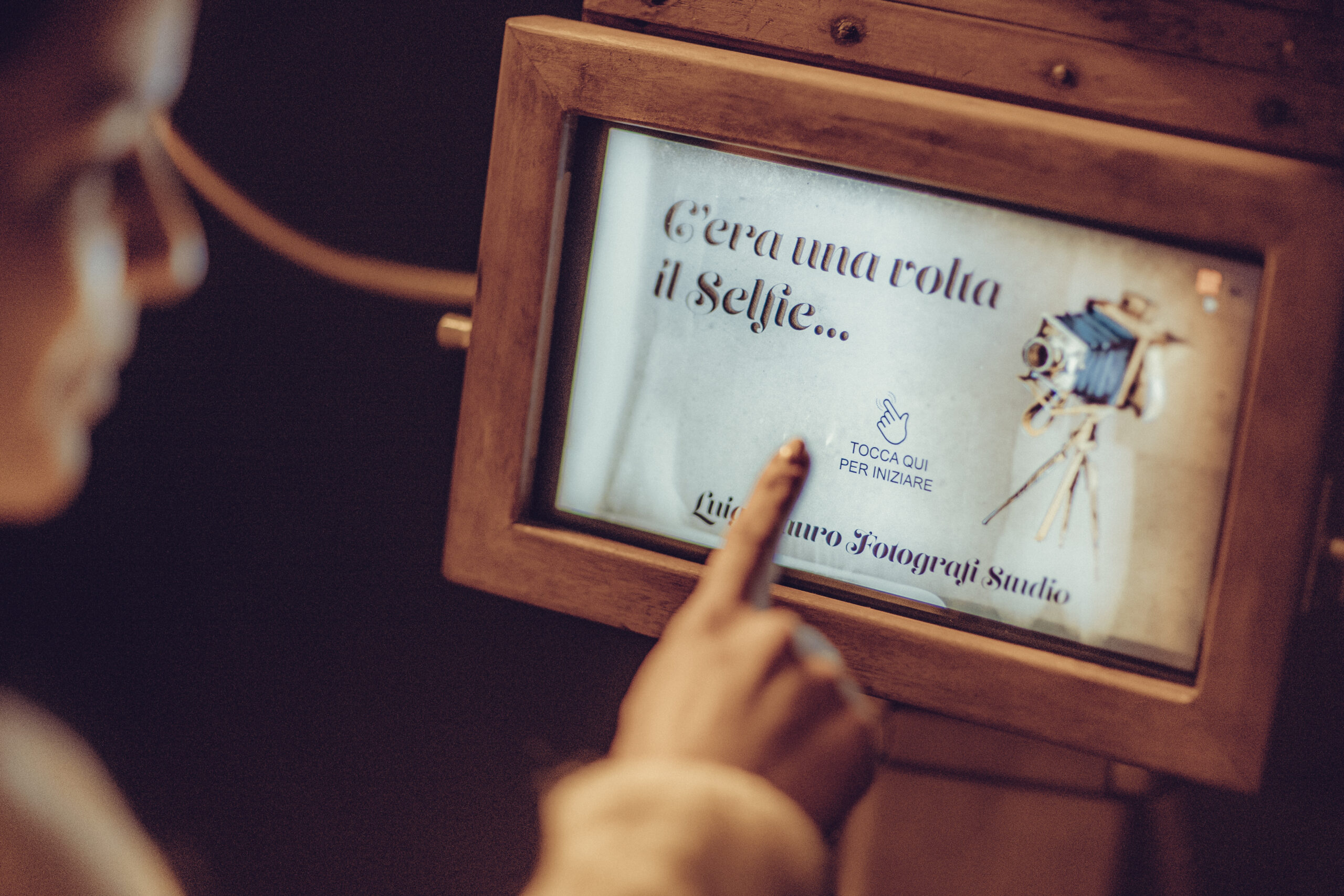 Touch screen del photobooth vintage