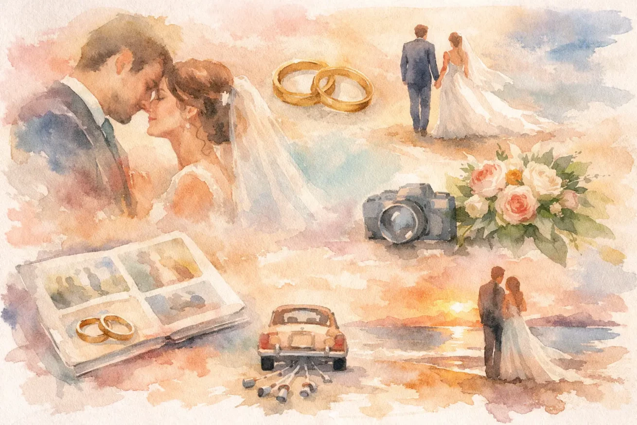 Esempio album matrimonio storytelling in 7 scelte