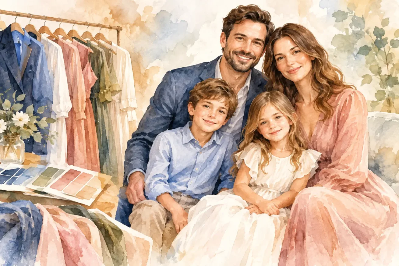 Come scegliere abiti per ritratto di famiglia